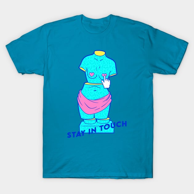 Stay In Touch. Aphrodite, Venus de Milo [retrowave/vaporwave] T-Shirt by Synthwave1950